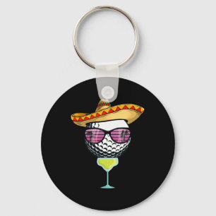 Women Cinco De Mayo Golf Byll With Sombrero Margar Key Ring
