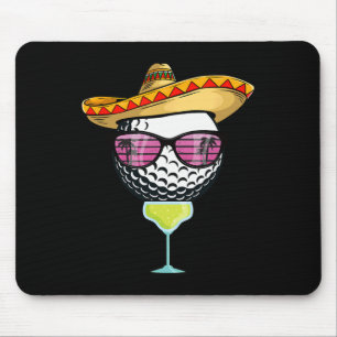 Women Cinco De Mayo Golf Byll With Sombrero Margar Mouse Pad
