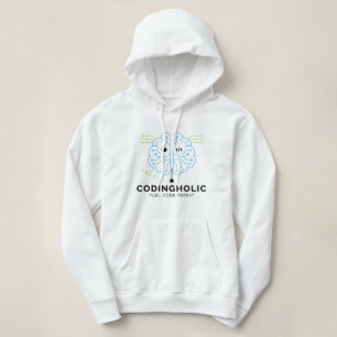 Women Clean Tech Brain Coding Graphic Developers Hoodie