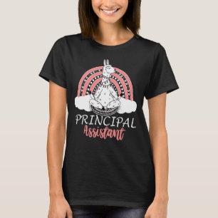 Women Cool Assistant Principal Llama Rainbow T-Shirt