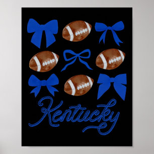 Women Coquette Bow Football Kentucky  Poster