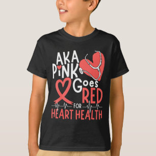 Women Costume Aka Pink Goes Red For Heart Health A T-Shirt