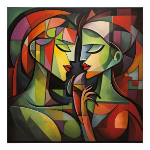Women Cubism Abstract Art Photo Print