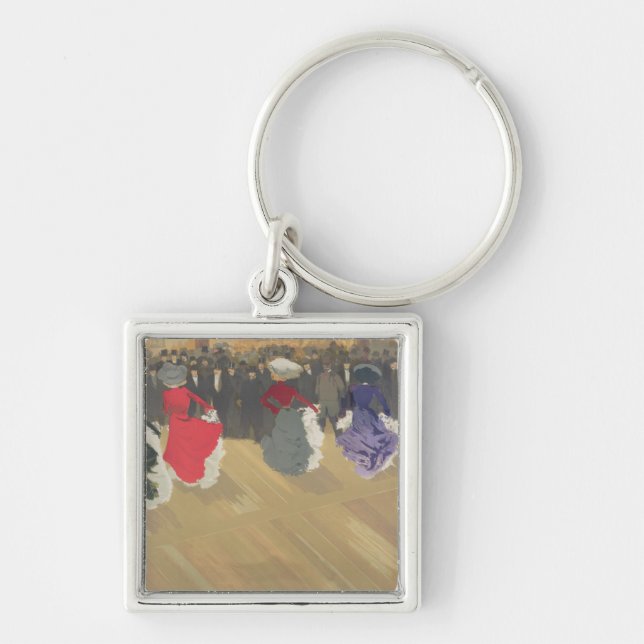 Women Dancing the Can-Can Key Ring (Front)