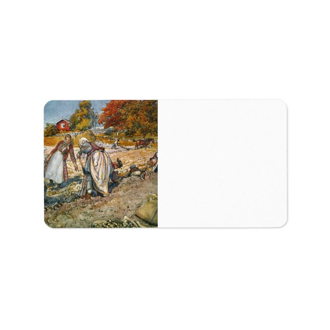 Women Digging Potatoes Label (Front)