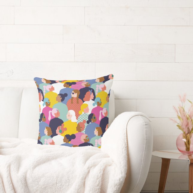 Women Diversity - Women of Various Race Cushion (Couch)