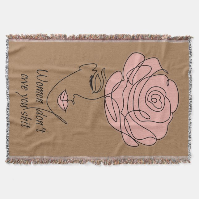 Women Don't Owe You Throw Blanket (Front)