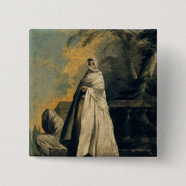 Women Draped in White 15 Cm Square Badge (Front)