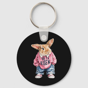 Women Easter He Is Risen Jesus Religious Christian Key Ring