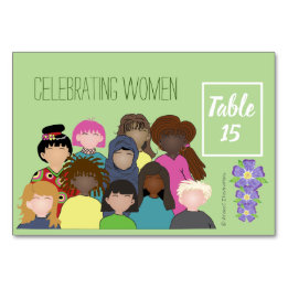 Women empowerment event table number card