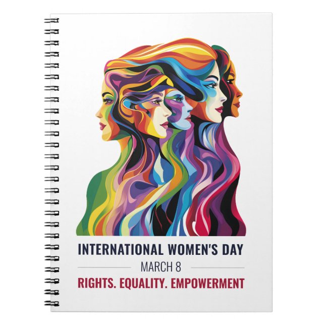 Women Faces Art | International Women's Day | IWD Notebook (Front)