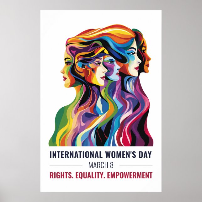 Women Faces Art | International Women's Day | IWD Poster (Front)