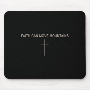 Women Faith Can Move Mountains Christian Minimalis Mouse Pad