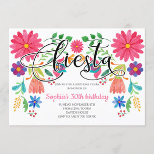 Women Fiesta Party Surprise Adult Birthday Invitation