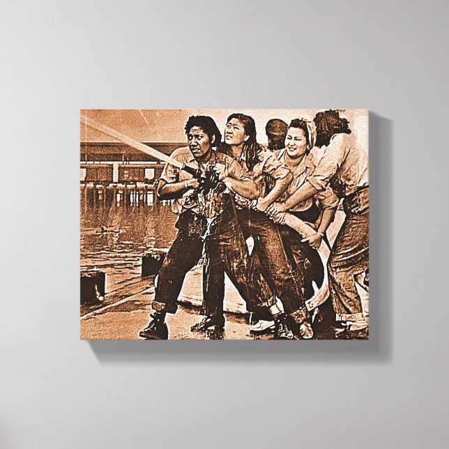 Women Firefighters Pearl Harbour December 7th Canvas Print (Front)