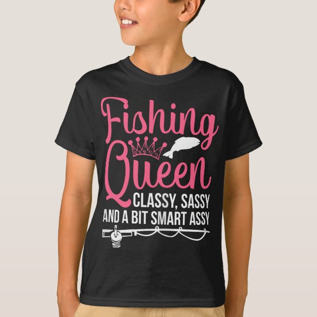 Women Fishing  for Girls Fish Bass Fishing T-Shirt (Front)