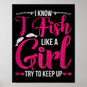 Women Fishing Shirt For Girls Fish B Fishing Poster