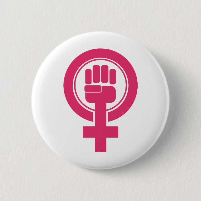 Women Fist Resist Symbol 6 Cm Round Badge (Front)