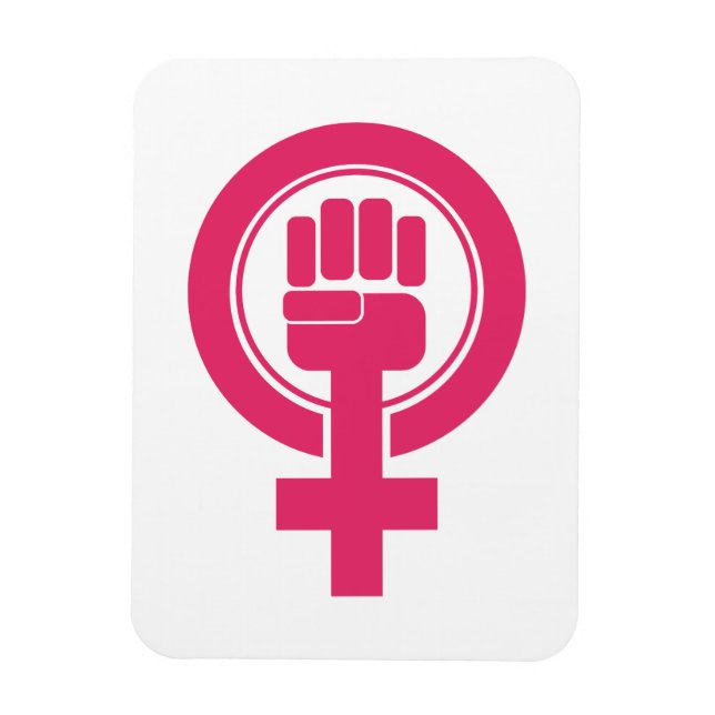 Women Fist Resist Symbol Magnet (Vertical)