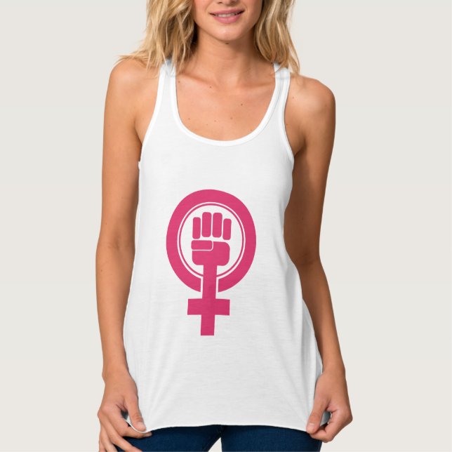 Women Fist Resist Symbol Singlet (Front)