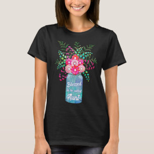 Women Floral Blessed To Be Called Aunt T-Shirt