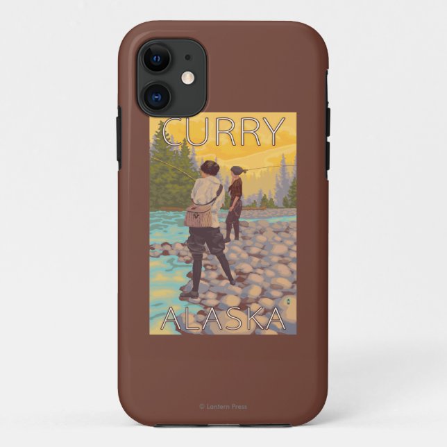 Women Fly Fishing - Curry, Alaska Case-Mate iPhone Case (Back)