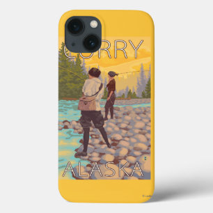 Women Fly Fishing - Curry, Alaska iPhone 13 Case