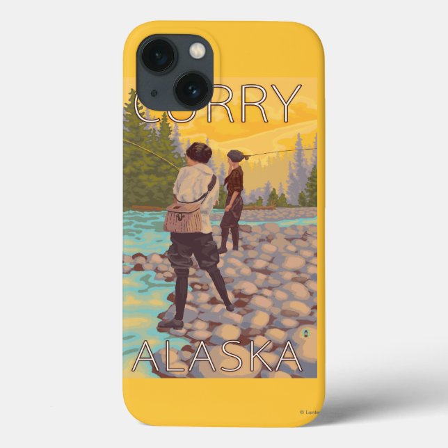 Women Fly Fishing - Curry, Alaska Case-Mate iPhone Case (Back)