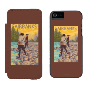 Women Fly Fishing - Fairbanks, Alaska Incipio Watson™ iPhone 5 Wallet Case