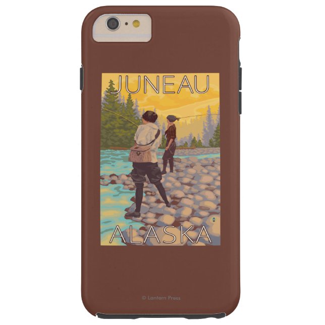 Women Fly Fishing - Juneau, Alaska Case-Mate iPhone Case (Back)