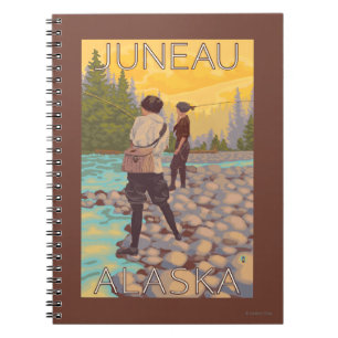 Women Fly Fishing - Juneau, Alaska Spiral Notebook