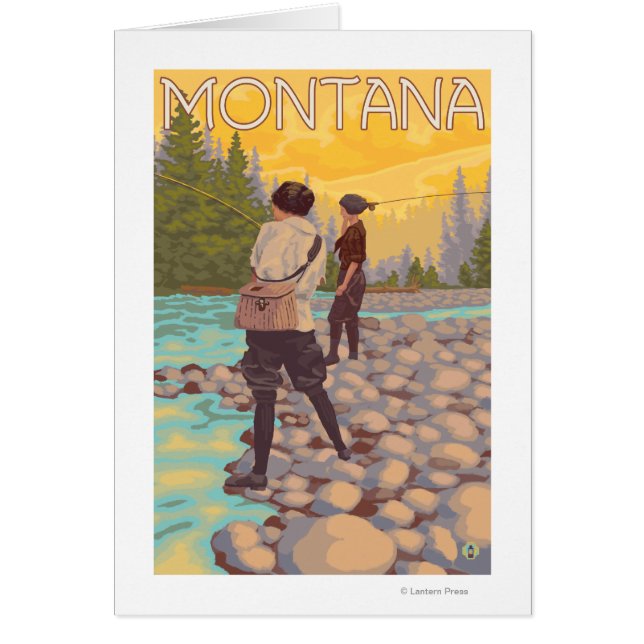 Women Fly Fishing - Montana (Front)