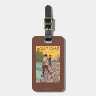 Women Fly Fishing - Mount Adams, Washington Luggage Tag