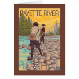 Women Fly Fishing - Payette River, Idaho