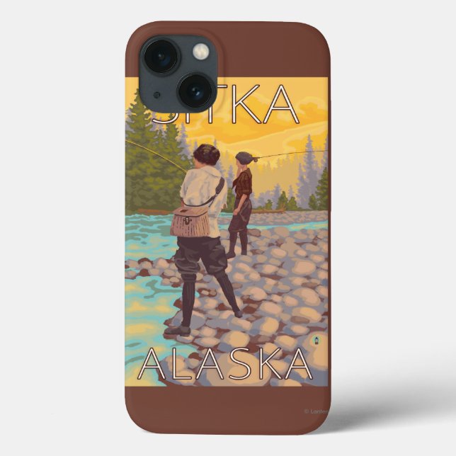 Women Fly Fishing - Sitka, Alaska Case-Mate iPhone Case (Back)
