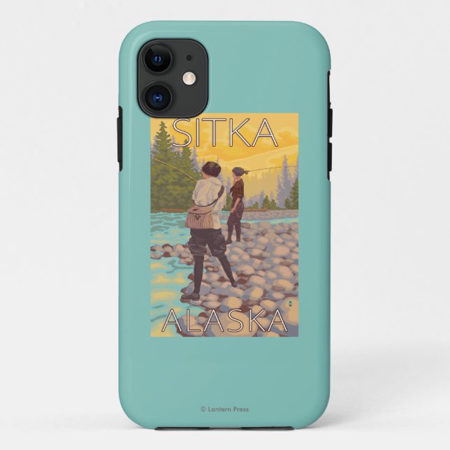 Women Fly Fishing - Sitka, Alaska Case-Mate iPhone Case (Back)