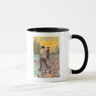 Women Fly Fishing - Yellowstone National Park Mug