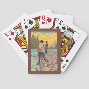 Women Fly Fishing - Yellowstone National Park Playing Cards