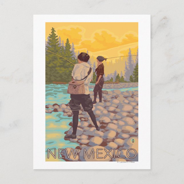 Women Fly FishingNew Mexico Postcard (Front)