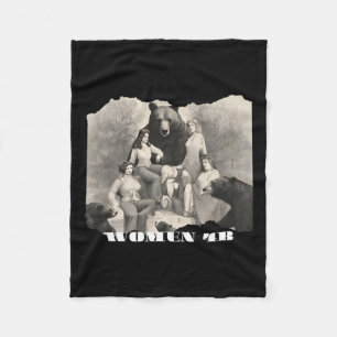 Women For Bears 4b Movement Feminist Empowering Ar Fleece Blanket