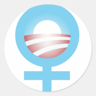Women for Obama Logo Classic Round Sticker