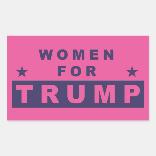 Women for Trump 2016 Rectangular Sticker (Front)