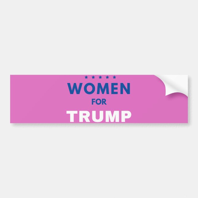 Women For Trump Bumper Sticker (Front)