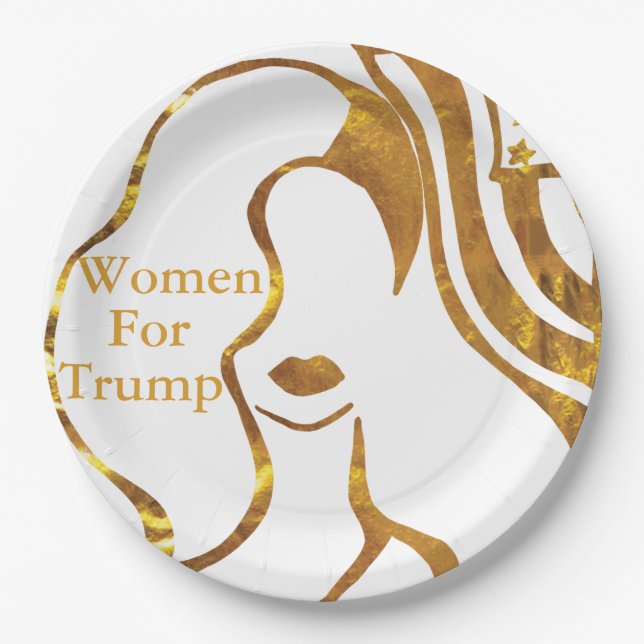 WOMEN FOR TRUMP PAPER PLATE (Front)