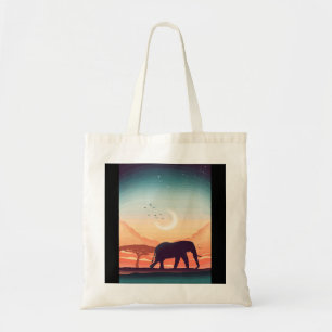 Women Funny Elephant Print Tote Bag
