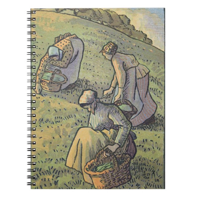 Women Gathering Mushrooms, from 'Travaux des Champ Notebook (Front)