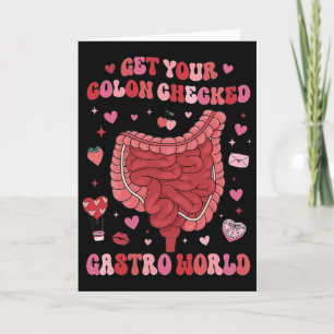 Women Get Your Colon Checked Gastro World Valentin Card
