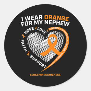 Women Gifts Leukaemia Awareness Nephew Leukaemia  Classic Round Sticker