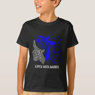 Women Gifts We Wear Blue For Alopecia Areata Aware T-Shirt