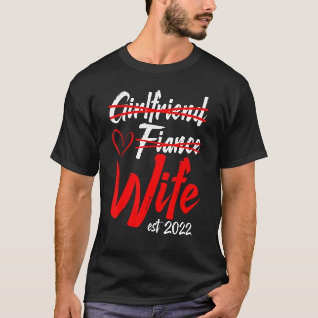 Women Girlfriend Fiance Wife  Engagement Wedding P T-Shirt (Front)